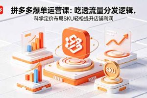 拼多多爆单运营实战课:吃透流量分发逻辑,科学定价布局SKU轻松提升店铺利润