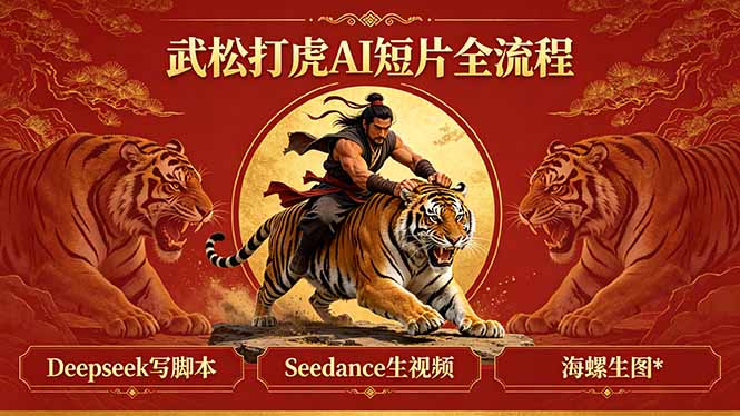 武松打虎AI短片全流程:Deepseek写脚本+Seedance生视频+海螺生图插图 武松打虎AI短片全流程:Deepseek写脚本+Seedance生视频+海螺生图插图