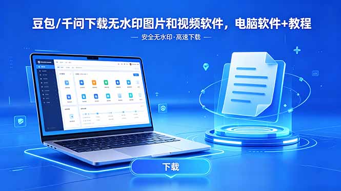 豆包/千问下载无水印图片和视频软件,电脑软件+教程插图 豆包/千问下载无水印图片和视频软件,电脑软件+教程插图
