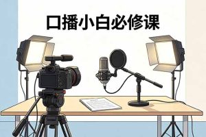 口播小白必修课：录像收音灯光设备+脚本撰写，搭专业级录制场景