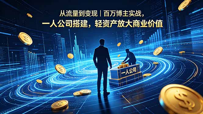 从流量到变现|百万博主实战,一人公司搭建,轻资产放大商业价值插图 从流量到变现|百万博主实战,一人公司搭建,轻资产放大商业价值插图