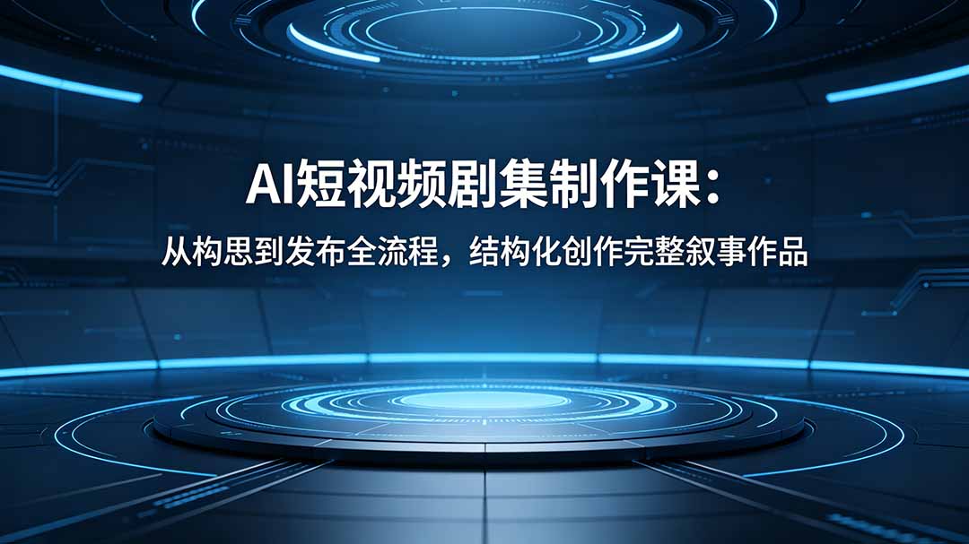 AI短视频剧集制作课:从构思到发布全流程,结构化创作完整叙事作品插图 AI短视频剧集制作课:从构思到发布全流程,结构化创作完整叙事作品插图