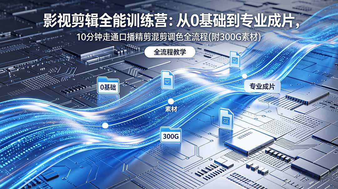 2026影视剪辑全能实战课|0基础到专业成片,全流程教学,高清带300G素材插图 2026影视剪辑全能实战课|0基础到专业成片,全流程教学,高清带300G素材插图