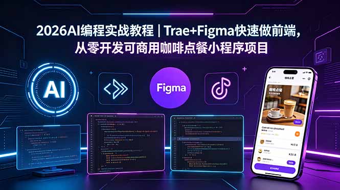 2026AI编程实战教程|Trae+Figma快速做前端,从零开发可商用咖啡点餐小程序项目插图 2026AI编程实战教程|Trae+Figma快速做前端,从零开发可商用咖啡点餐小程序项目插图