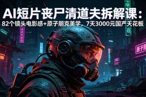 AI短片《丧尸清道夫》拆解课:82个镜头电影感+原子朋克美学,7天3000元国产天花板