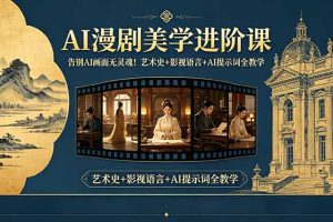 告别AI画面无灵魂！AI漫剧美学进阶课，艺术史+影视语言+AI提示词全教学