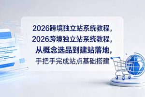2026跨境独立站系统教程,从概念选品到建站落地,手把手完成站点基础搭建