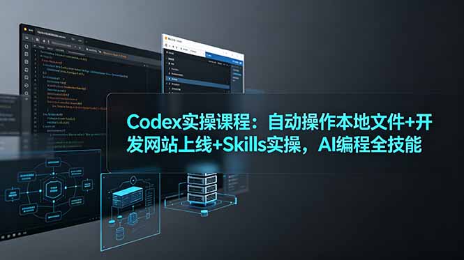 Codex实操课程：自动操作本地文件+开发网站上线+Skills实操，AI编程全技能插图