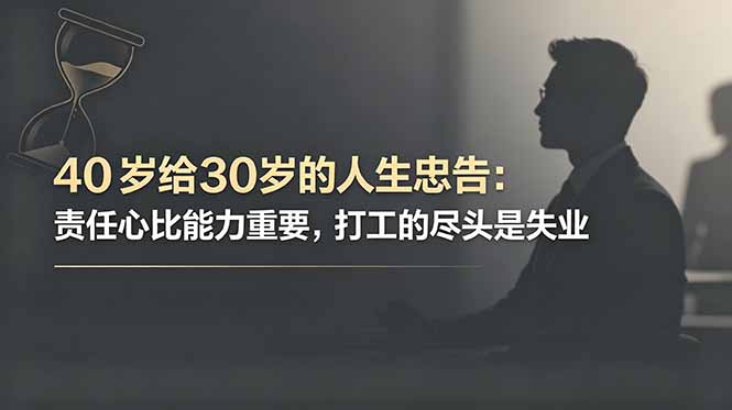 付费文章：40岁给30岁的人生忠告：责任心比能力重要，打工的尽头是失业插图