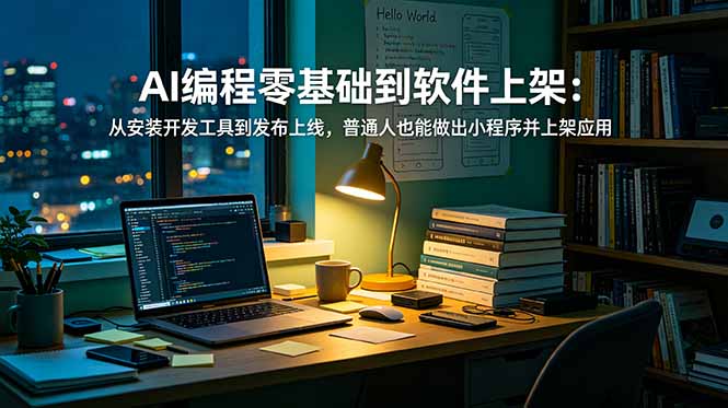 AI编程零基础到软件上架：从安装开发工具到发布上线，普通人也能做出小程序并上架应用商店插图