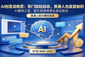 AI创富训练营:零门槛轻启动,普通人也能复制的AI赚钱之道,图文视频商单私域全路径