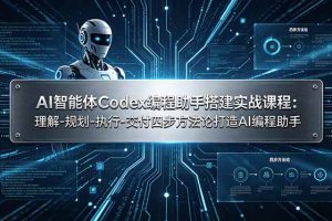 AI智能体Codex编程助手搭建实战课程：理解-规划-执行-交付四步方法论打造AI编程助手
