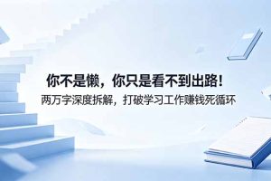 付费文章：你不是懒，你只是看不到出路！两万字深度拆解，打破学习工作赚钱死循环