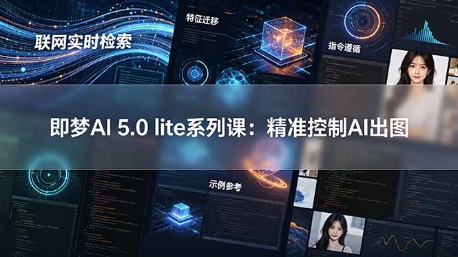 即梦AI 5.0 lite实战课：联网实时检索+特征迁移+指令遵循+示例参考，精准控制AI出图插图