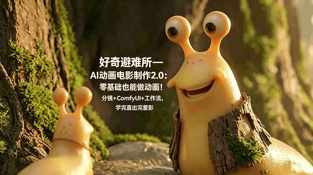 好奇避难所—AI动画电影制作2.0：零基础也能做动画！分镜+ComfyUI+工作流，学完直出完整影片插图