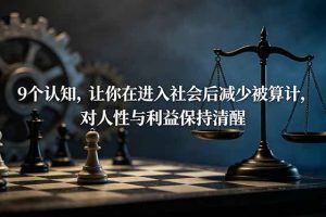 付费文章：9个认知，让你在进入社会后减少被算计，对人性与利益保持清醒