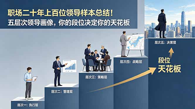 付费文章:职场二十年上百位领导样本总结!五层次领导画像,你的段位决定你的天花板插图 付费文章:职场二十年上百位领导样本总结!五层次领导画像,你的段位决定你的天花板插图