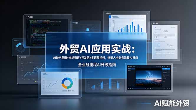 外贸AI应用实战：AI做产品图+市场调研+开发信+多语种视频，外贸人全业务流程AI升级插图