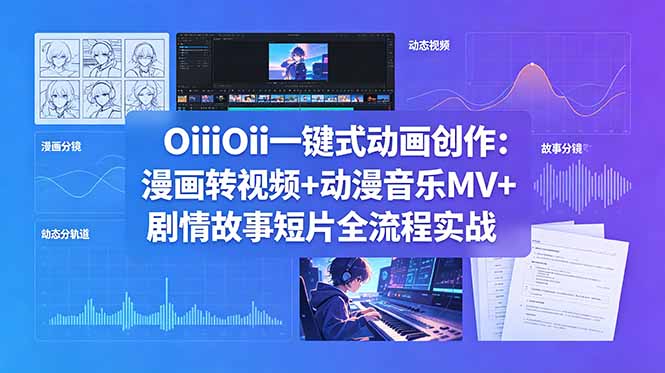OiiOii一键式动画创作：漫画转视频+动漫音乐MV+剧情故事短片全流程实战插图