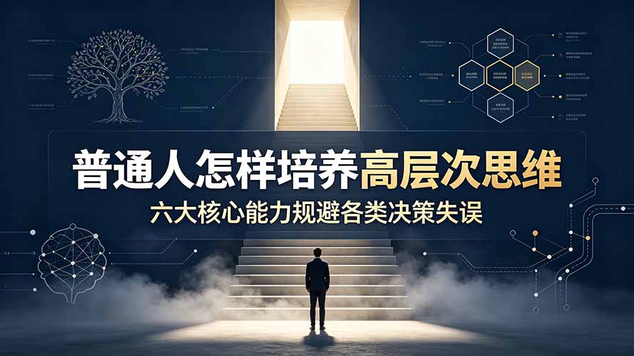付费文章：普通人怎样培养高层次思维，六大核心能力规避各类决策失误插图