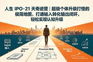 人生 IPO-21 天奇迹营｜超级个体升级打怪的极简地图，打通输入转化输出闭环，轻松实现认知升级