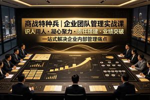 商战特种兵｜企业团队管理实战课：识人用人｜凝心聚力｜责任搭建｜业绩突破，一站式解决企业内部管理痛点