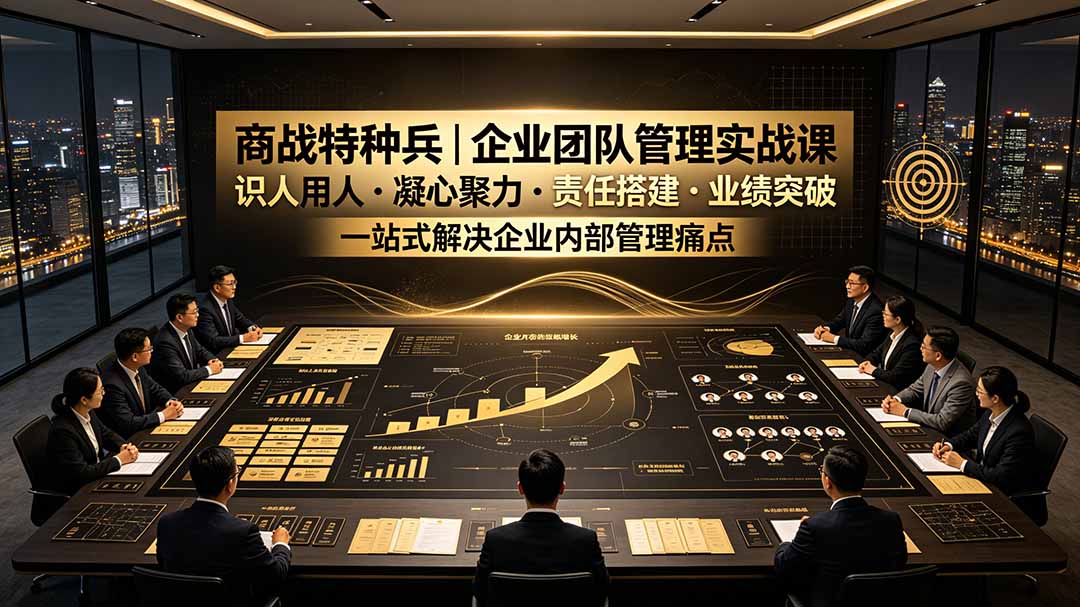 商战特种兵｜企业团队管理实战课：识人用人｜凝心聚力｜责任搭建｜业绩突破，一站式解决企业内部管理痛点插图