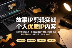 故事IP剪辑实战｜零基础全能创作课程，解锁多赛道拍摄剪辑技巧，轻松打造个人优质IP内容