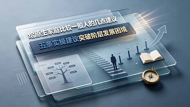 付费文章：给原生家庭比较一般人的几点建议，五条实操建议突破阶层发展困境插图