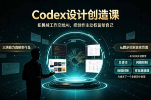 Codex设计创造课-2期，小白也能掌握的Codex设计创造技巧，把机械工作交给AI，把创作主动权留给自己
