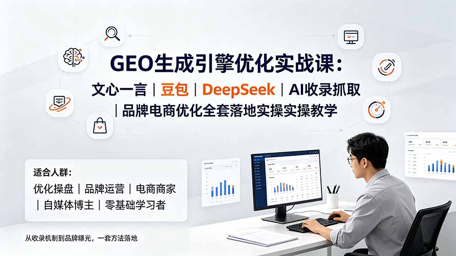 GEO生成引擎优化实战课：文心一言｜豆包｜DeepSeek｜AI收录抓取｜品牌电商优化全套落地实操教学插图