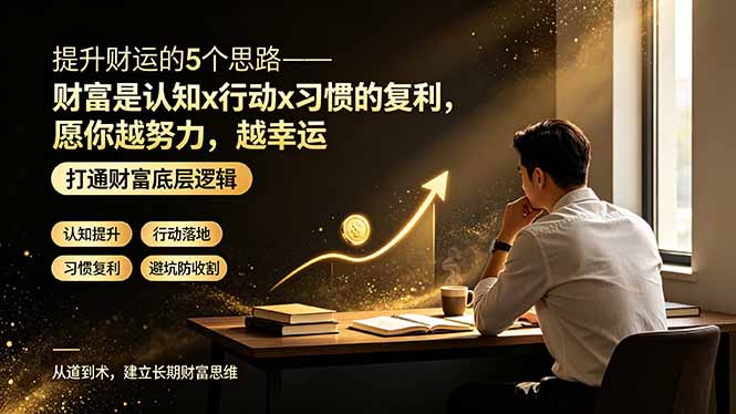 付费文章：提升财运的5个思路——财富是认知x行动x习惯的复利，愿你越努力，越幸运插图